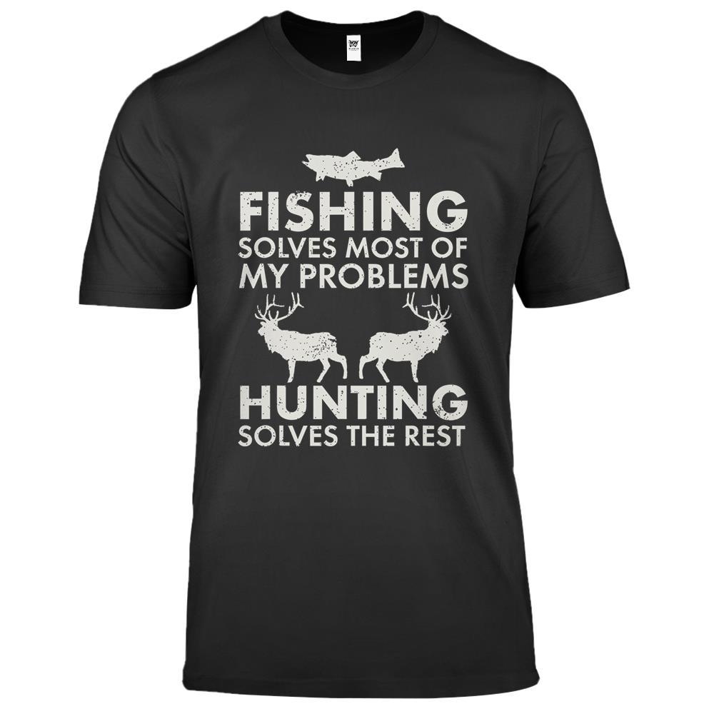 Funny Fishing And Hunting Gift Christmas Humor Hunter Cool Premium T Shirts