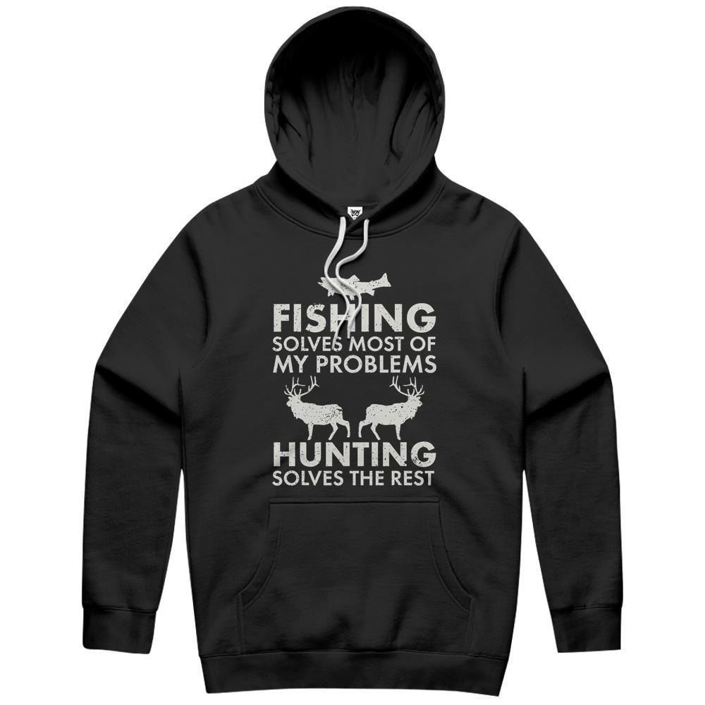 Funny Fishing And Hunting Gift Christmas Humor Hunter Cool Hoodie