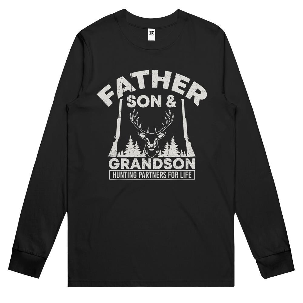 Father, Son & Grandson – Hunting Partners For Life Long Sleeve T Shirts