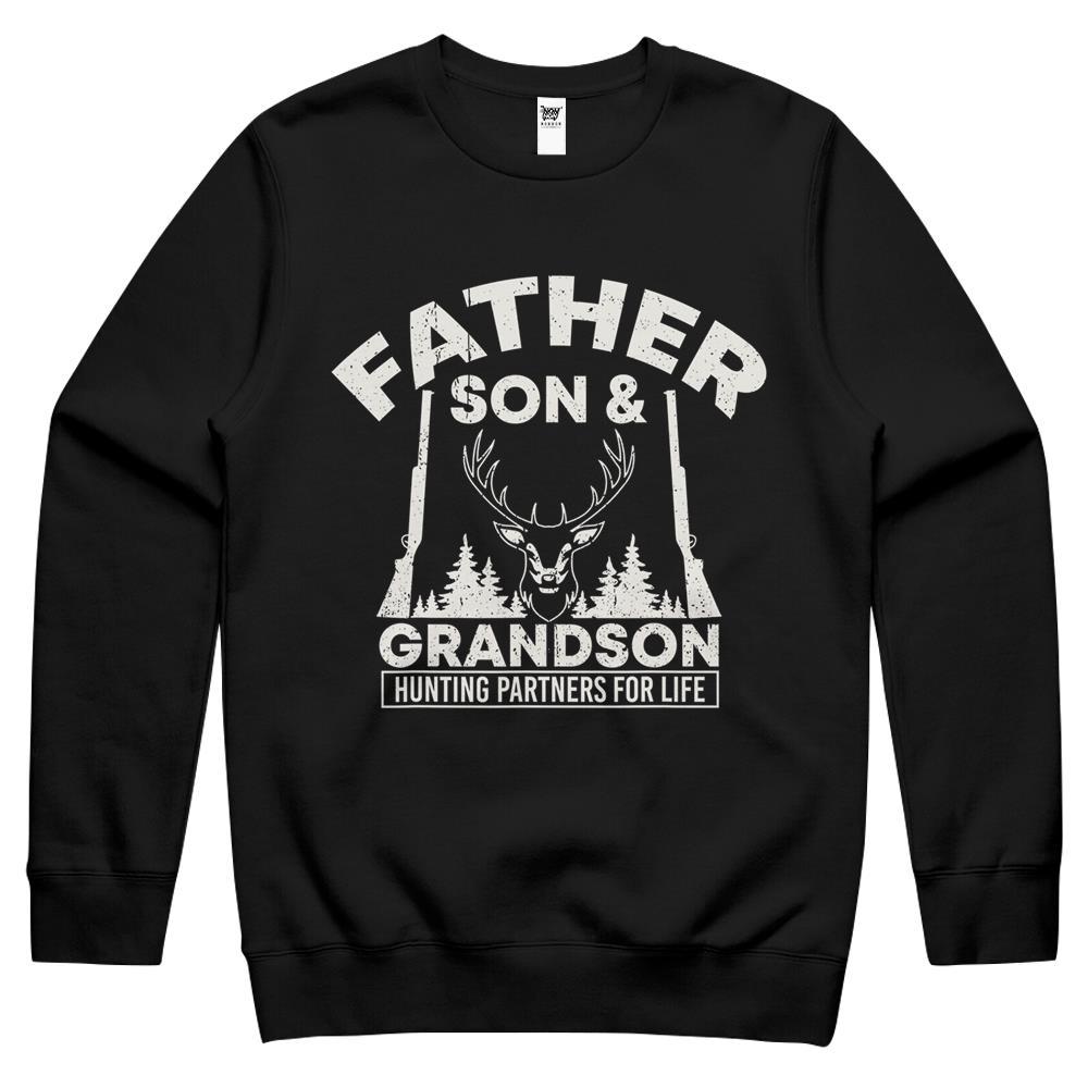 Father, Son & Grandson – Hunting Partners For Life Crewneck Sweatshirt