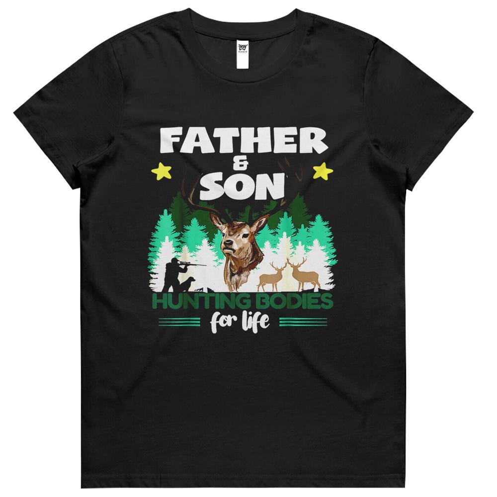 Father With Son Deer Hunting Hunt Lover Father’s Day Gift Womens Tshirts