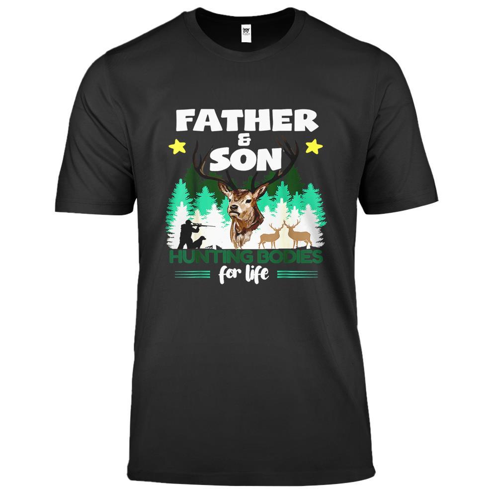 Father With Son Deer Hunting Hunt Lover Father’s Day Gift Premium T Shirts