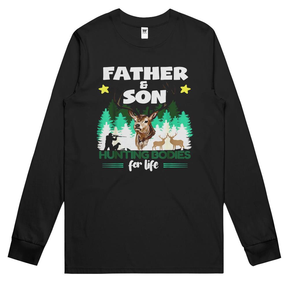 Father With Son Deer Hunting Hunt Lover Father’s Day Gift Long Sleeve T Shirts