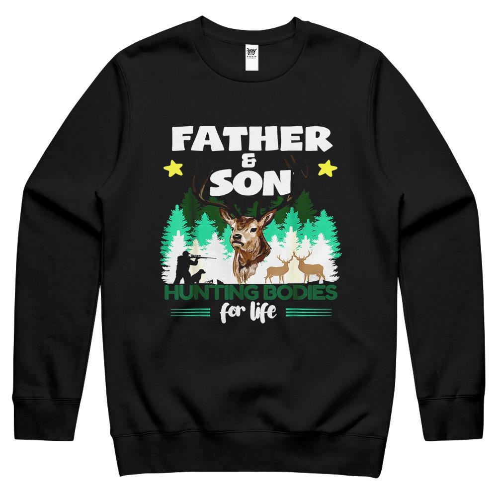 Father With Son Deer Hunting Hunt Lover Father’s Day Gift Crewneck Sweatshirt