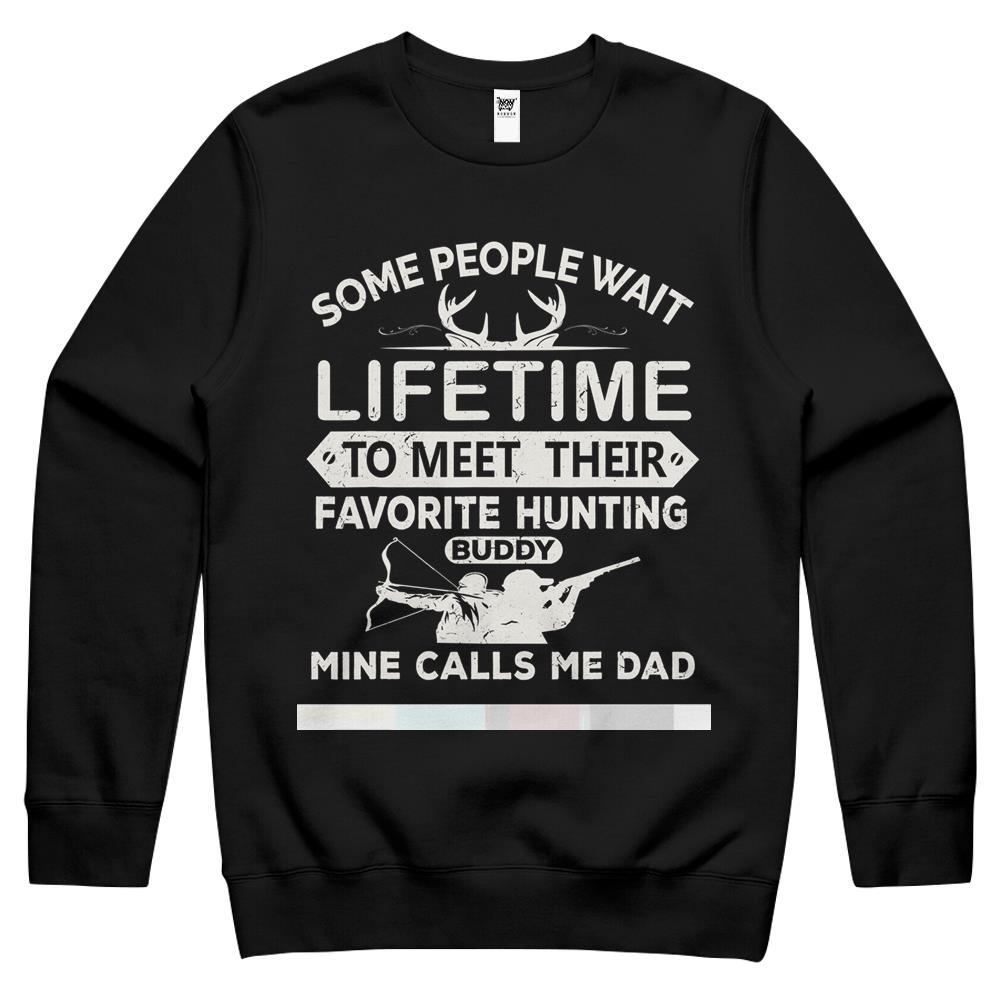 Father And Son Hunting s Lifetime Dad’s Buddy Hunter Crewneck Sweatshirt