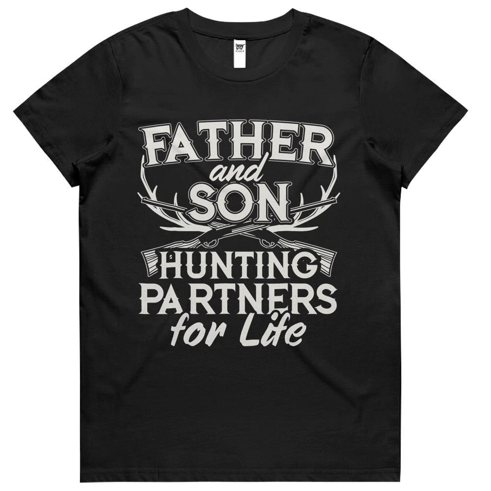 Father And Son Hunting Partners For Life Womens Tshirts