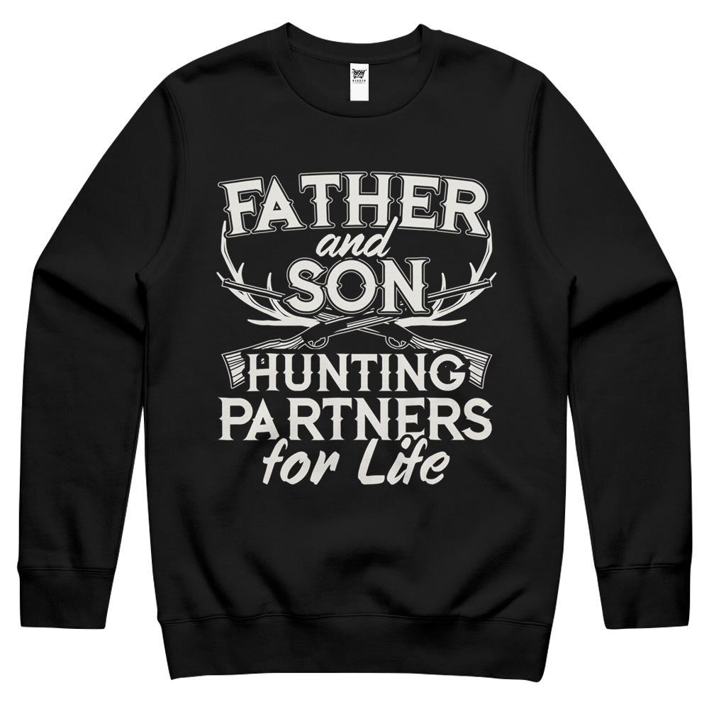 Father And Son Hunting Partners For Life Crewneck Sweatshirt