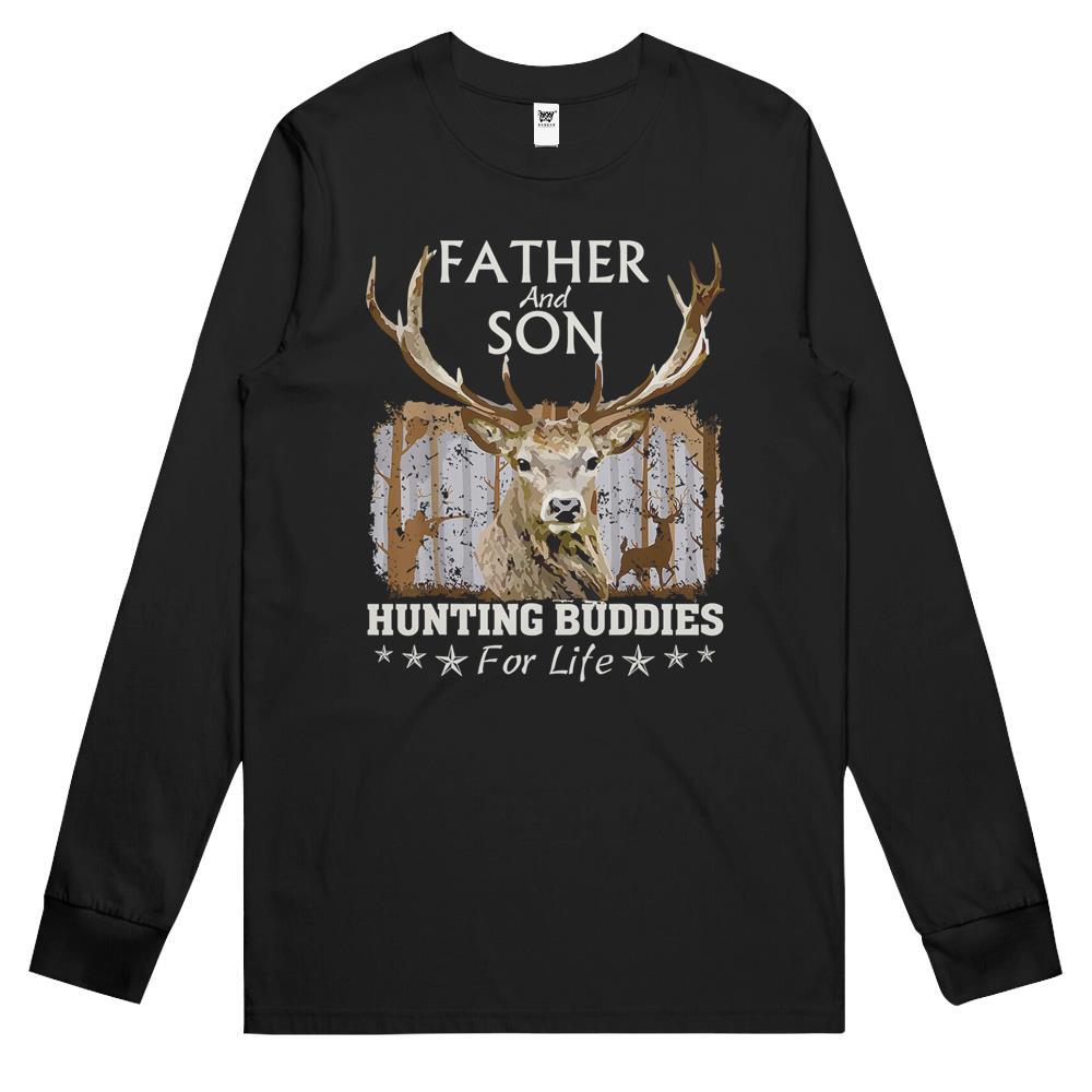 Father And Son Hunting Buddies For Life Gift For Dad Long Sleeve T Shirts