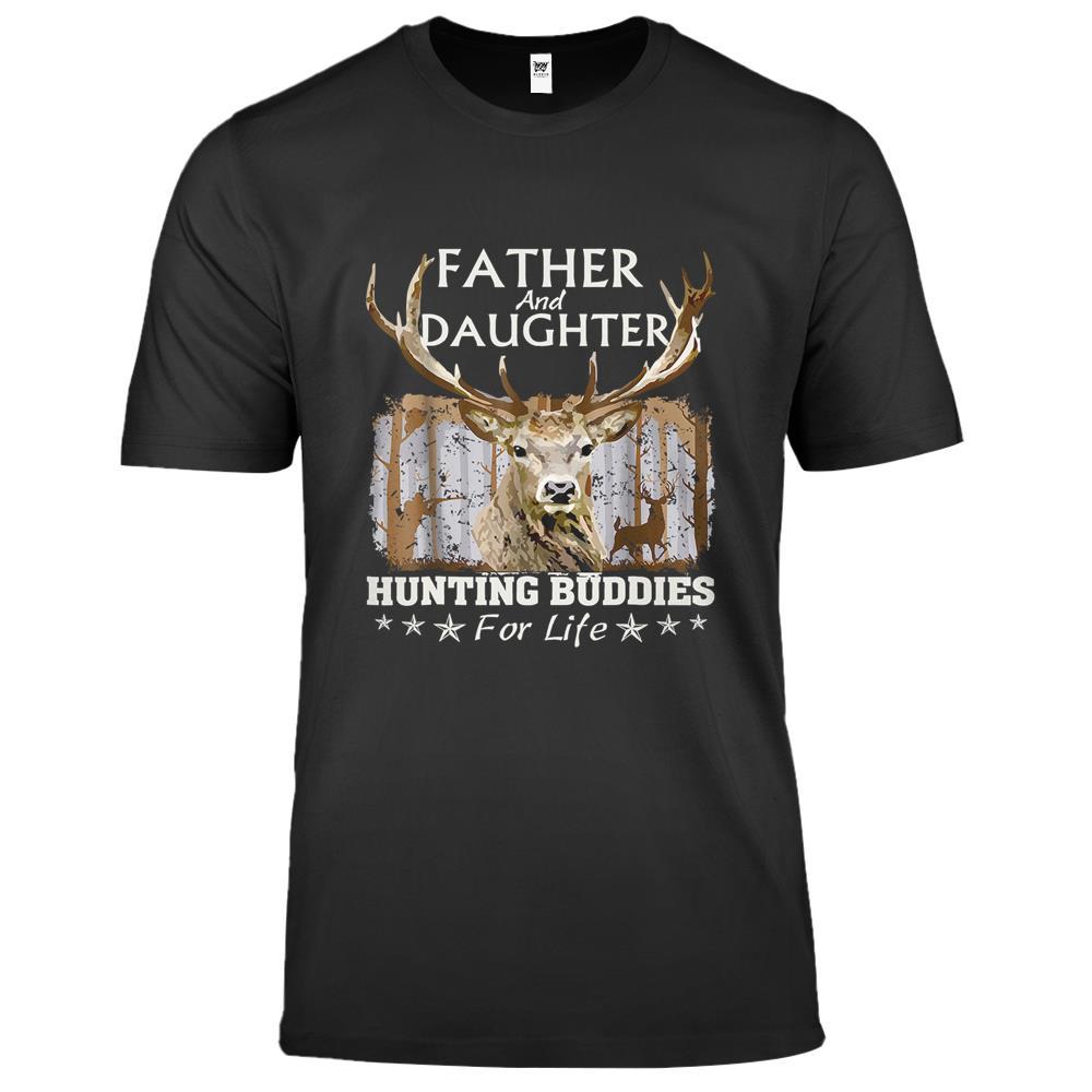 Father And Daughter Hunting Buddies For Life Premium T Shirts