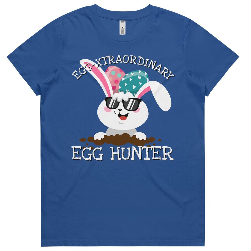 Egg Xtraordinary Egg Hunter Hunting Game Easter Womens Tshirts