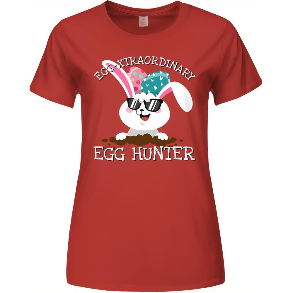 Egg Xtraordinary Egg Hunter Hunting Game Easter Premium Womens Tshirts