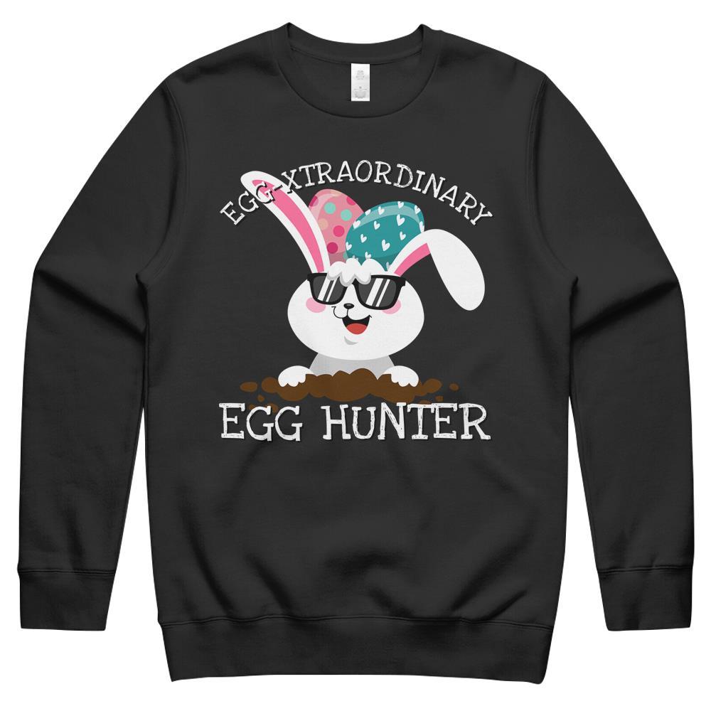 Egg Xtraordinary Egg Hunter Hunting Game Easter Crewneck Sweatshirt