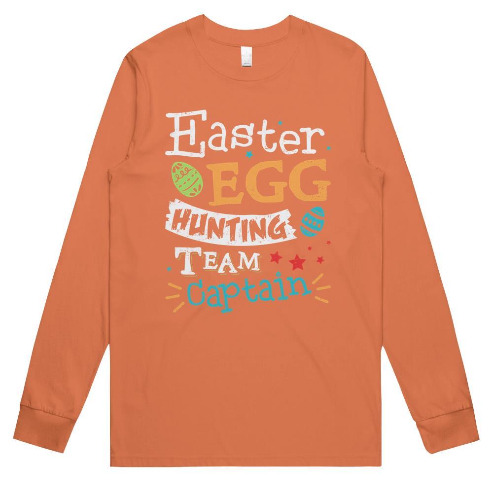 Easter Egg Hunting Team Hunter Captain Long Sleeve T Shirts