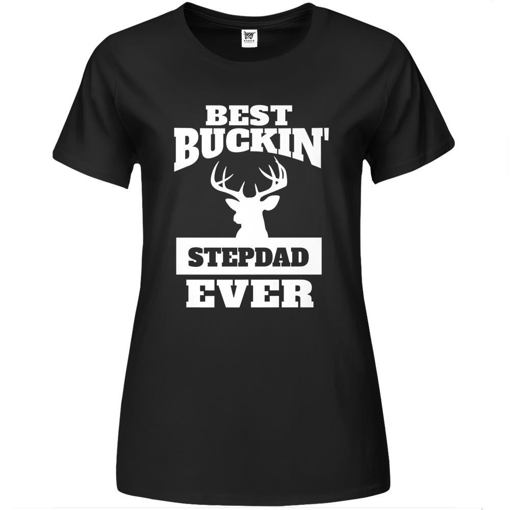 Deer Hunting Step Dad, Best Buckin Step Dad Premium Womens Tshirts