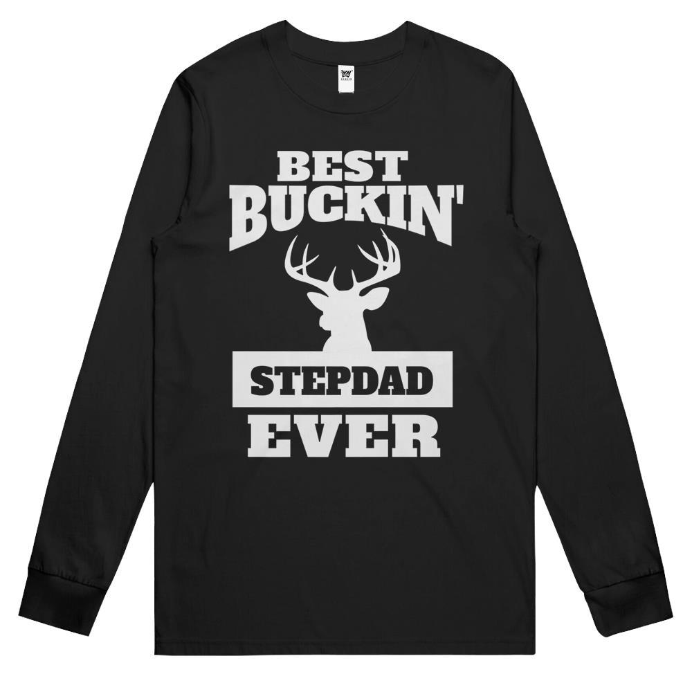 Deer Hunting Step Dad, Best Buckin Step Dad Long Sleeve T Shirts