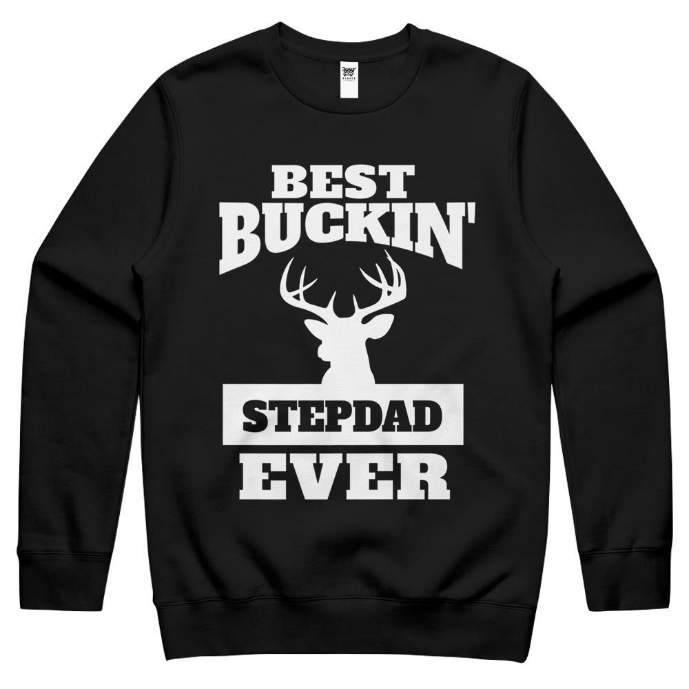 Deer Hunting Step Dad, Best Buckin Step Dad Crewneck Sweatshirt