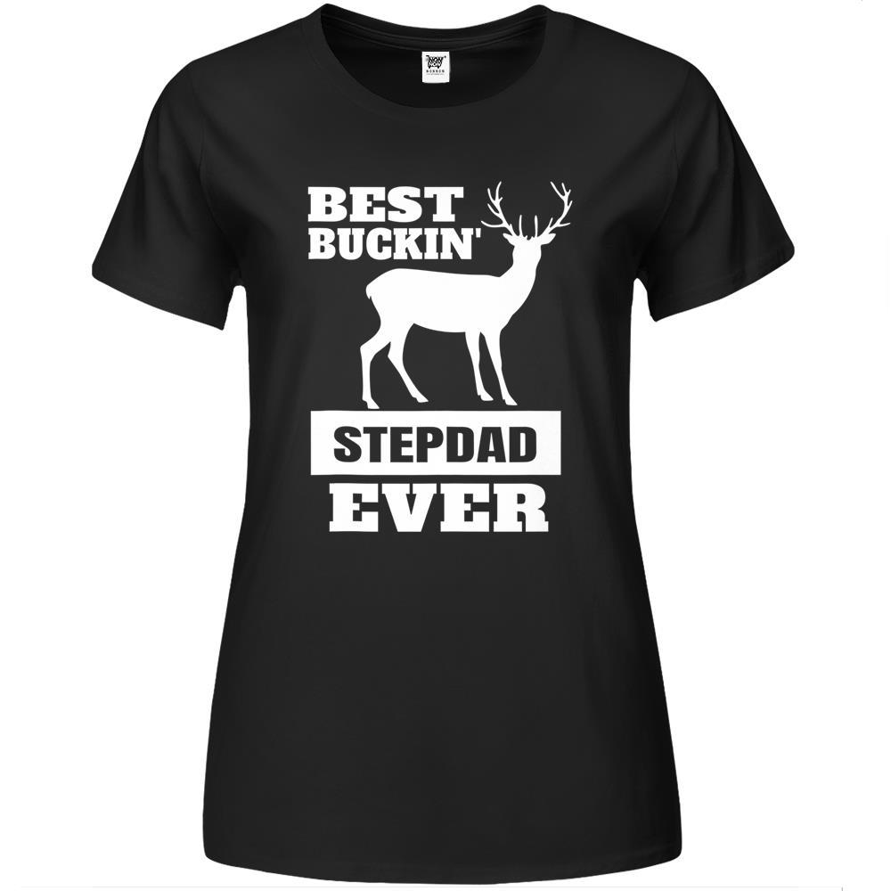 Deer Hunting Step Dad – Best Buckin Step Dad Ever Gift Premium Womens Tshirts