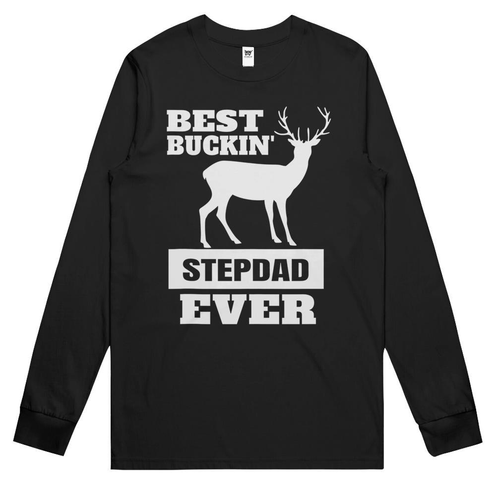 Deer Hunting Step Dad – Best Buckin Step Dad Ever Gift Long Sleeve T Shirts