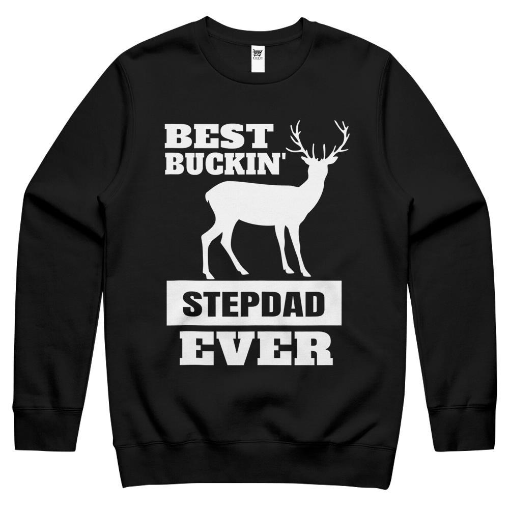 Deer Hunting Step Dad – Best Buckin Step Dad Ever Gift Crewneck Sweatshirt