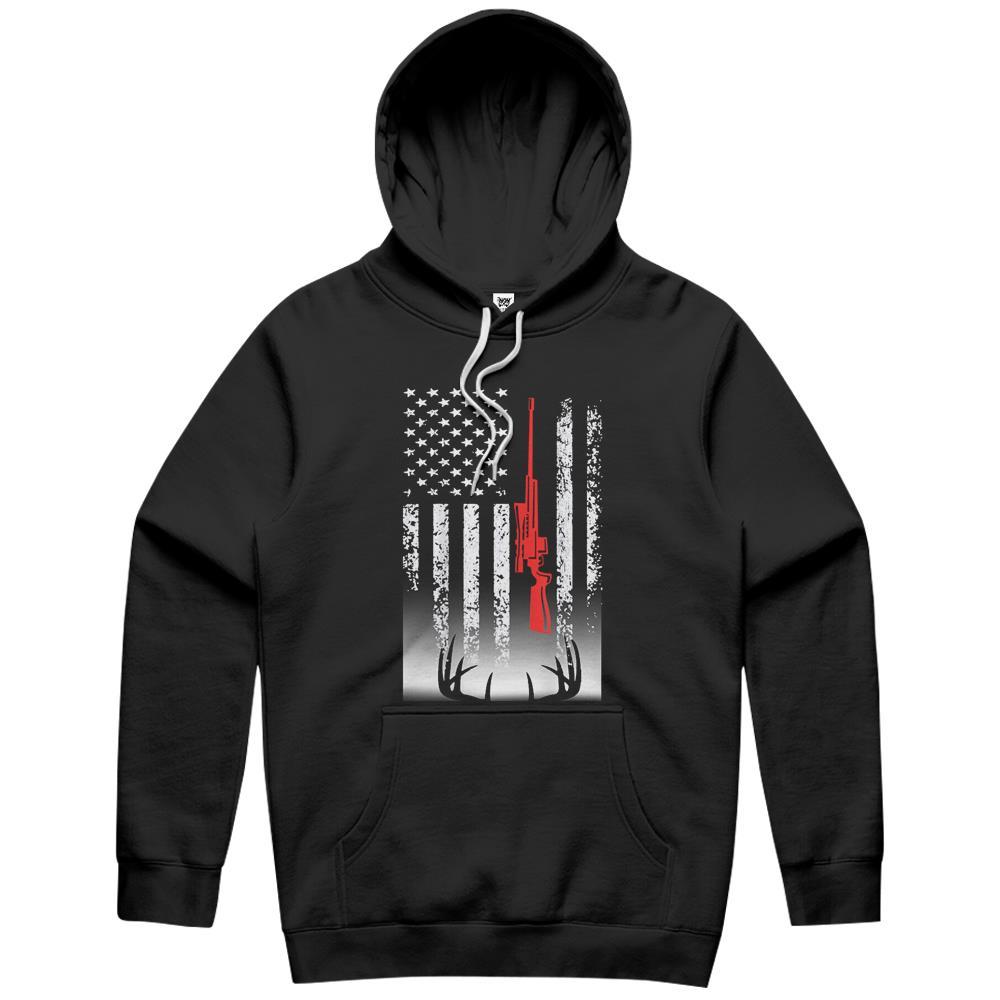 Deer Hunting American Flag Hunter Father’s Day Hoodie