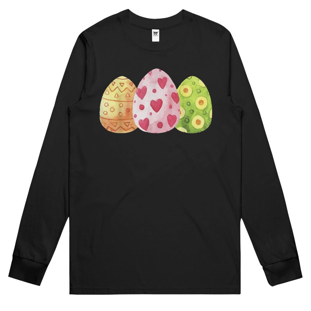 Cute Eggs Easter Day Family Matching Pajama Egg Hunting Long Sleeve T Shirts