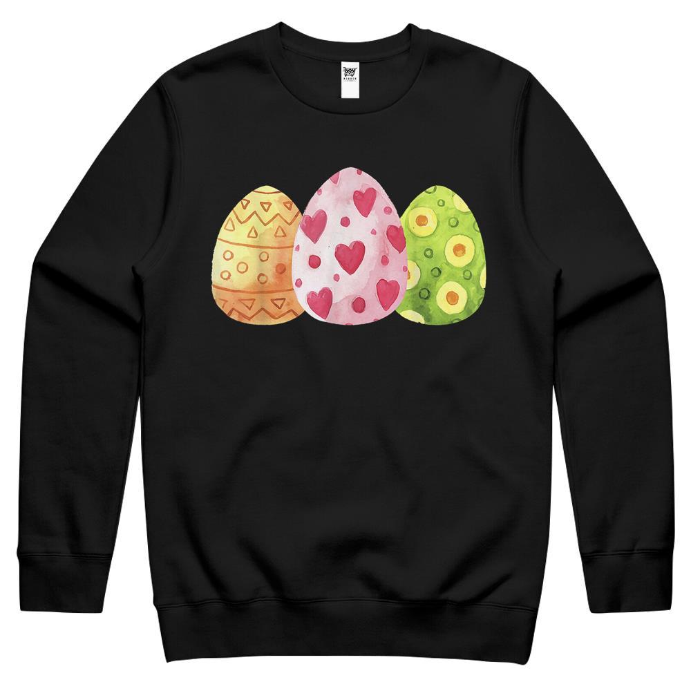 Cute Eggs Easter Day Family Matching Pajama Egg Hunting Crewneck Sweatshirt