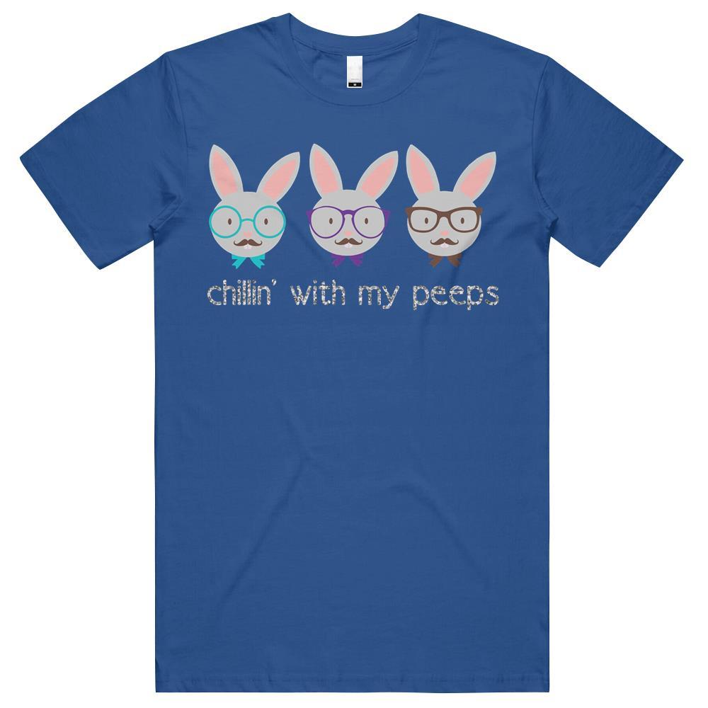 Chillin With My Peeps Bunny Rabbit Easter Day Eggs Hunting T Shirts