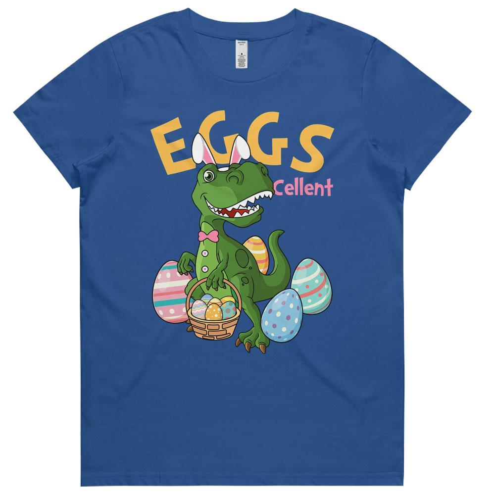 Bunny T Rex Dinosaur Eggcellent Egg Hunting Happy Easter 2021 Womens Tshirts