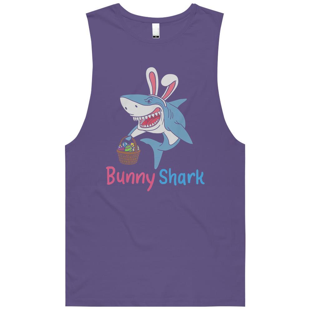 Bunny Shark Clothing Funny Easter Egg Hunting Tank Top