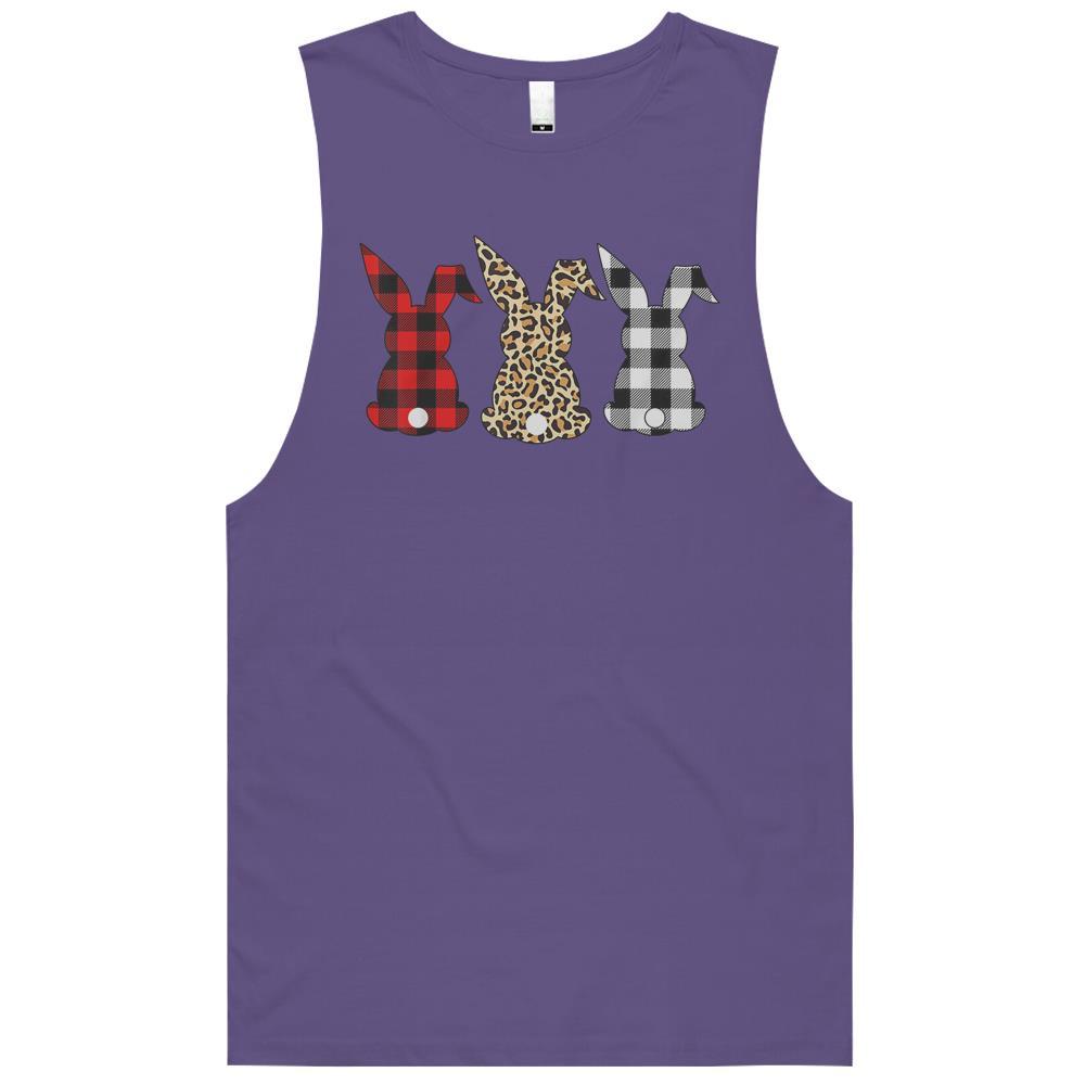 Bunny Rabbit Leopard Buffalo Plaid Easter Hunting Funny Gift Tank Top