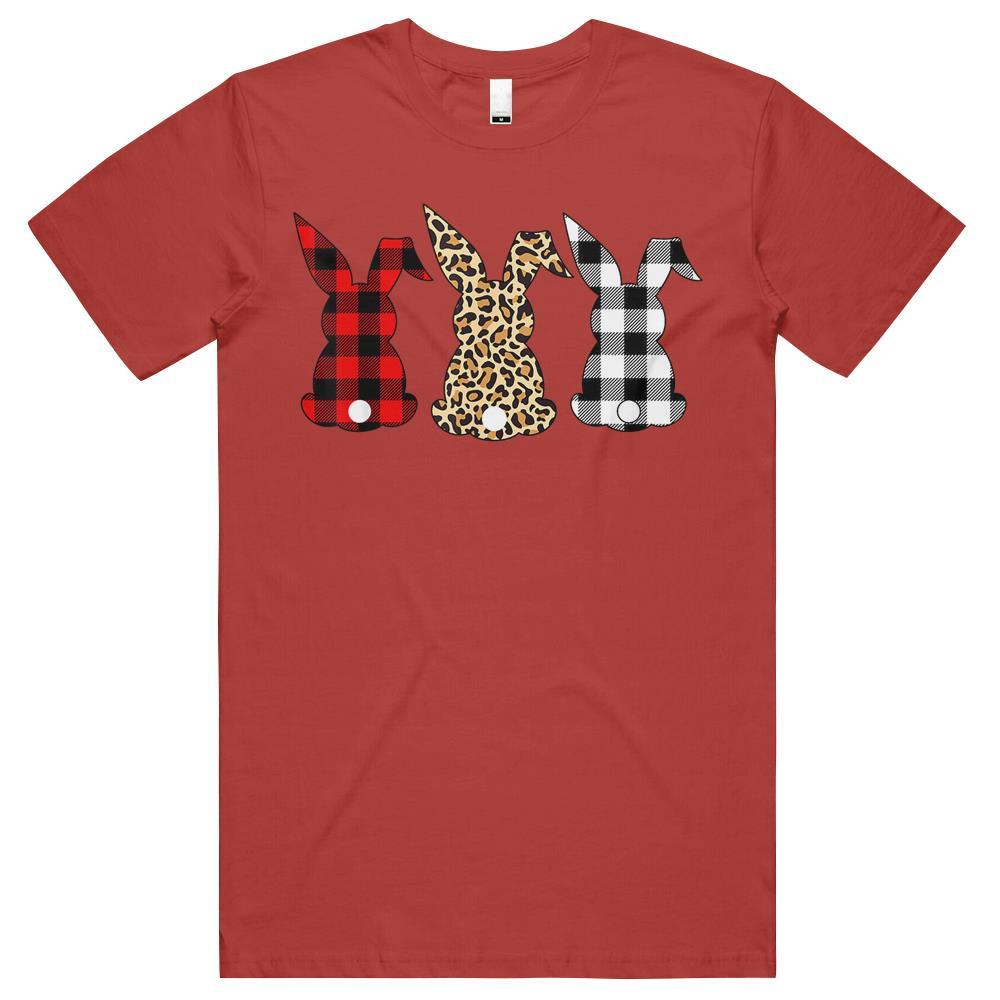 Bunny Rabbit Leopard Buffalo Plaid Easter Hunting Funny Gift T Shirts