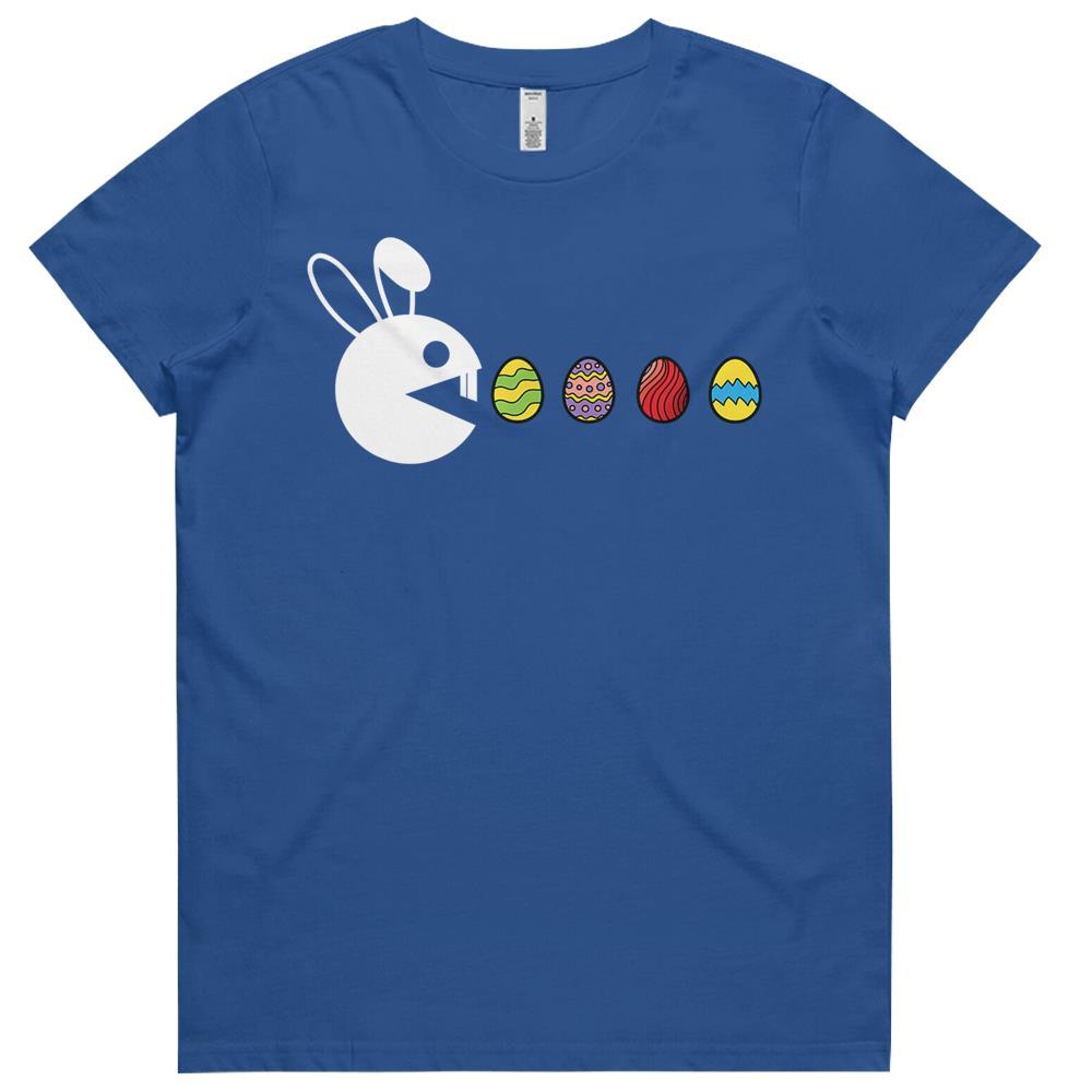 Bunny Happy Easter Egg Hunting Video-game Womens Tshirts