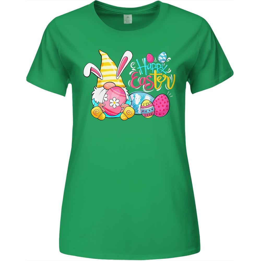 Bunny Gnome Rabbit Eggs Hunting Happy Easter Day Funny Gifts Premium Womens Tshirts