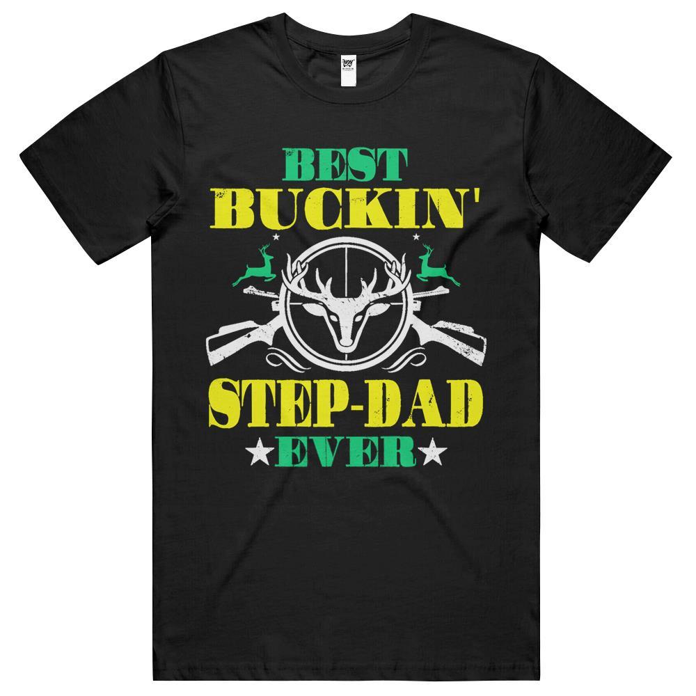 Best Buckin’ Step Dad Ever Deer Hunting Lover Father’s Day T Shirts