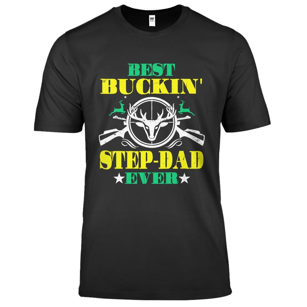 Best Buckin’ Step Dad Ever Deer Hunting Lover Father’s Day Premium T Shirts