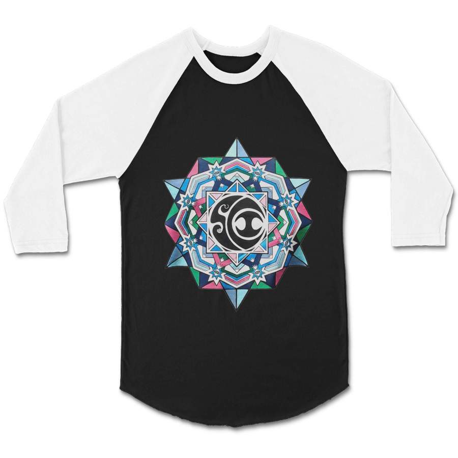 String Cheese Incident Winter Mandala Fan Art Tribute Kang Nershi Lockn Fest Gotv Grateful Dead Hulaween Suwanee Sts9 Fare Thee Well CPY Unisex 3/4 Sleeve Baseball Tee T-Shirt