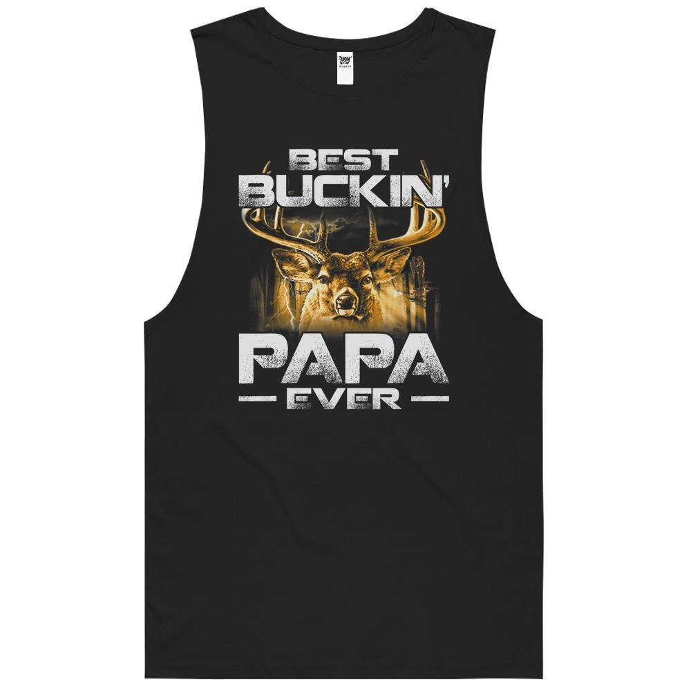 Best Buckin’ Papa Ever Deer Hunting Bucking Father Tank Top