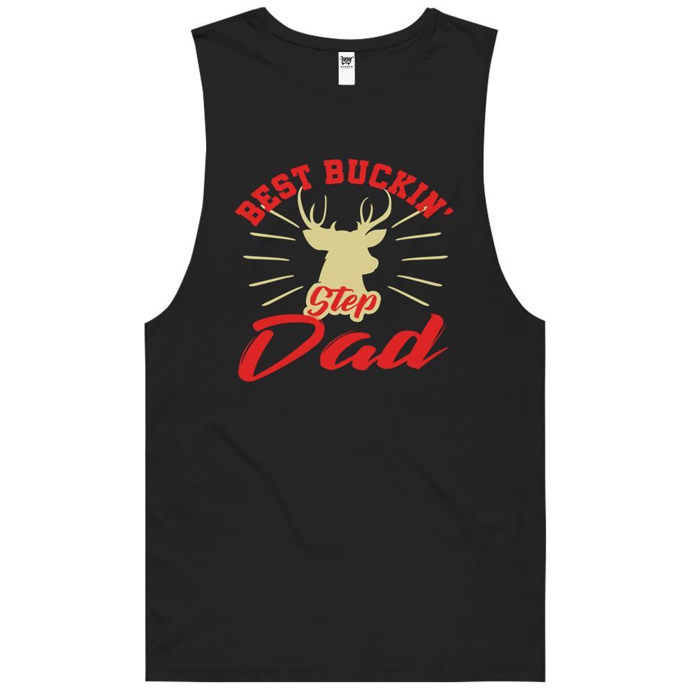 Best Buckin Step Dad Stepfather Fathers Day Gift Hunting Tank Top