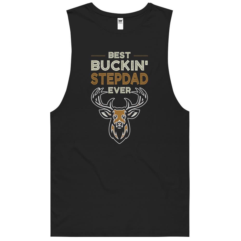 Best Buckin Step Dad Ever Deer Hunting Father Day Gift Shirt Tank Top