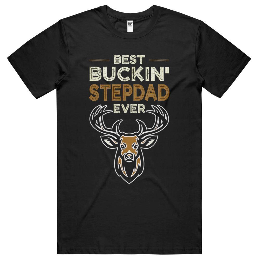 Best Buckin Step Dad Ever Deer Hunting Father Day Gift Shirt T Shirts