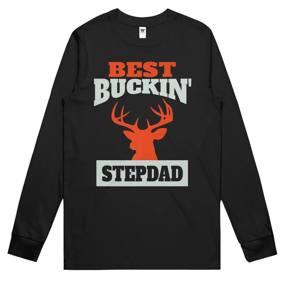 Best Buckin Step Dad Deer Hunting Step Dad Long Sleeve T Shirts