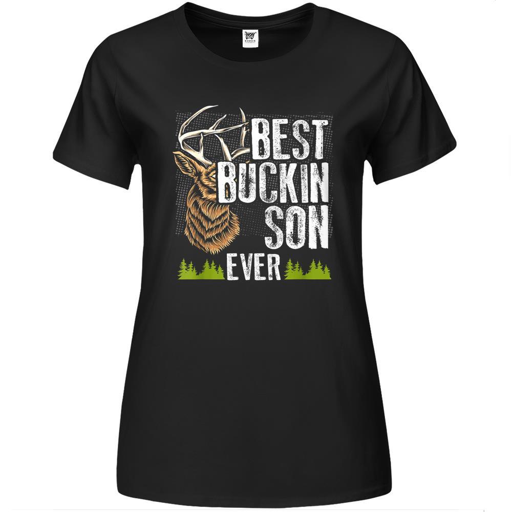 Best Buckin Son Ever Deer Hunting Bucking Father Son Premium Womens Tshirts