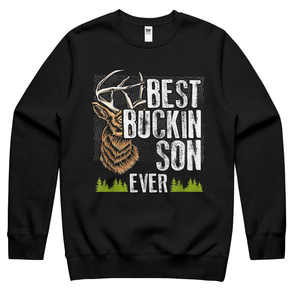 Best Buckin Son Ever Deer Hunting Bucking Father Son Crewneck Sweatshirt