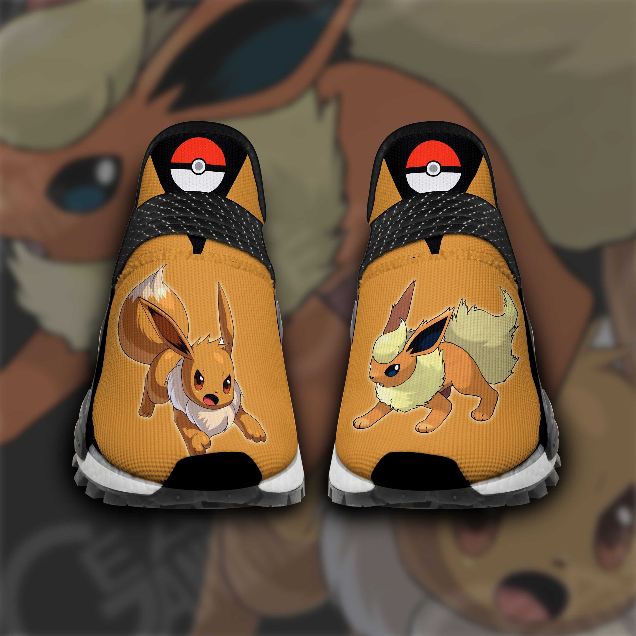 Eevee Pokemon V11 NMD Human Race Custom Anime Shoes Sneakers