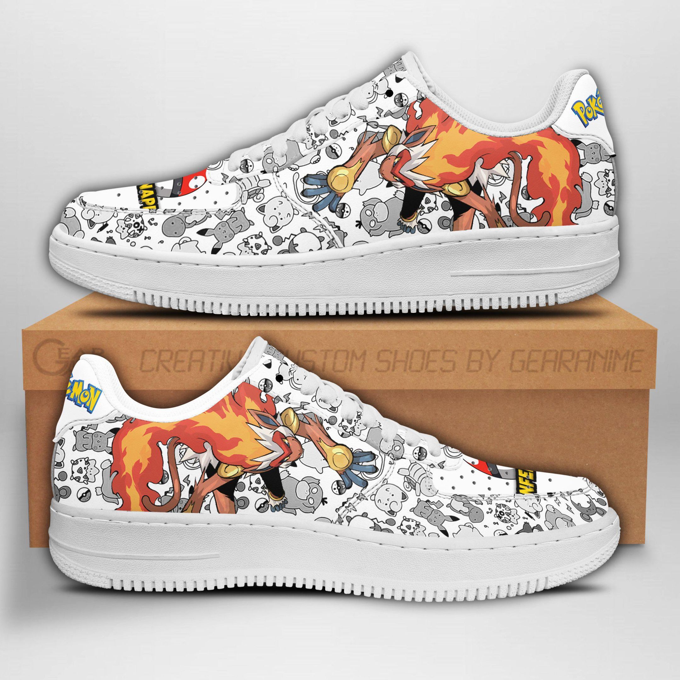 Infernape Pokemon Air Force Shoes Sneakers Custom Anime