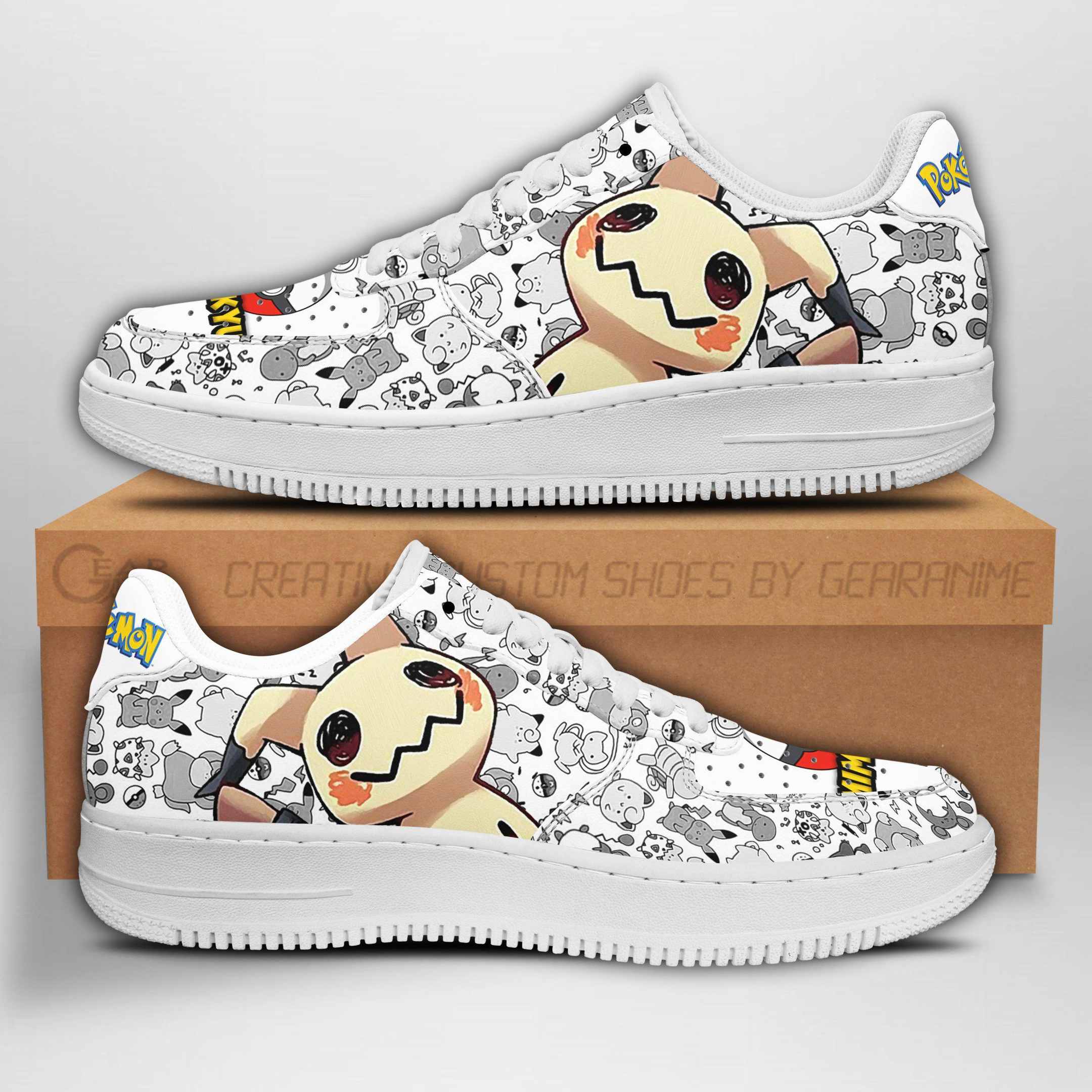 Mimikyu Pokemon Idea Air Force Shoes Sneakers Custom Anime