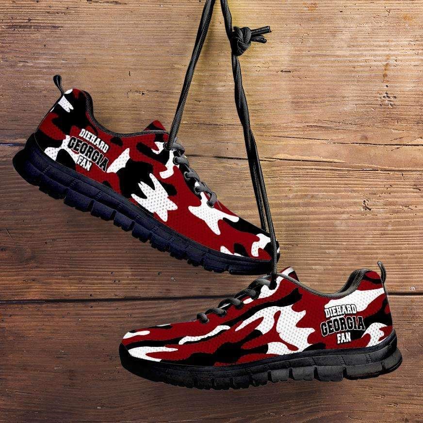 Diehard Georgia Fan Camo Print Running Shoes Sport Sneakers