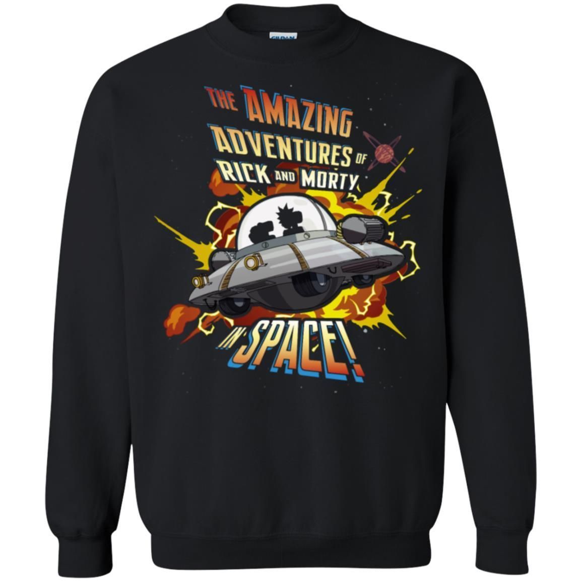 Rick And Morty Amazing Adventures In Space Unisex Crewneck Pullover Sweatshirt