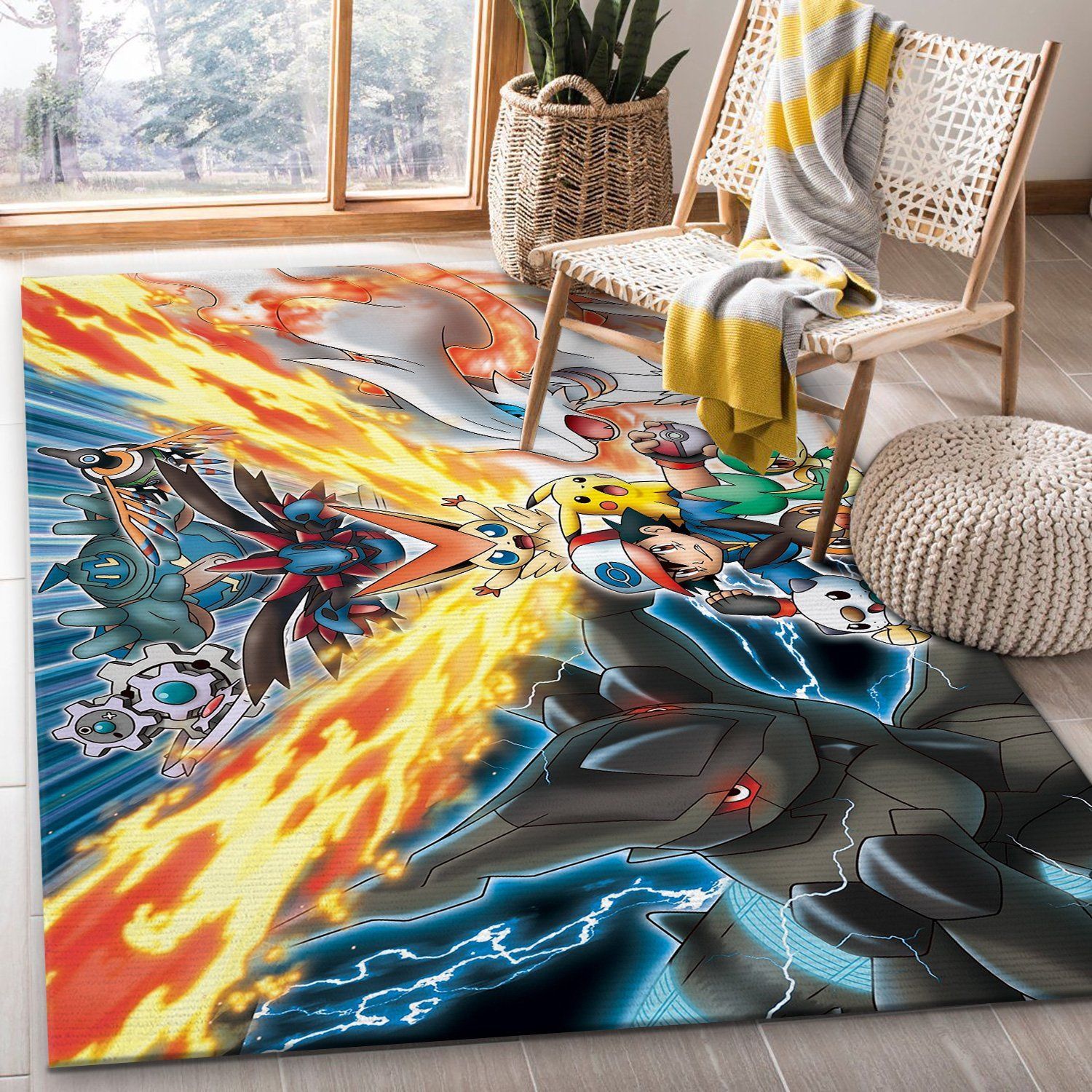 Pokemon Family Anime Movies Area Rugs Living Room Carpet FN031206 Local Brands Floor Decor The US Decor