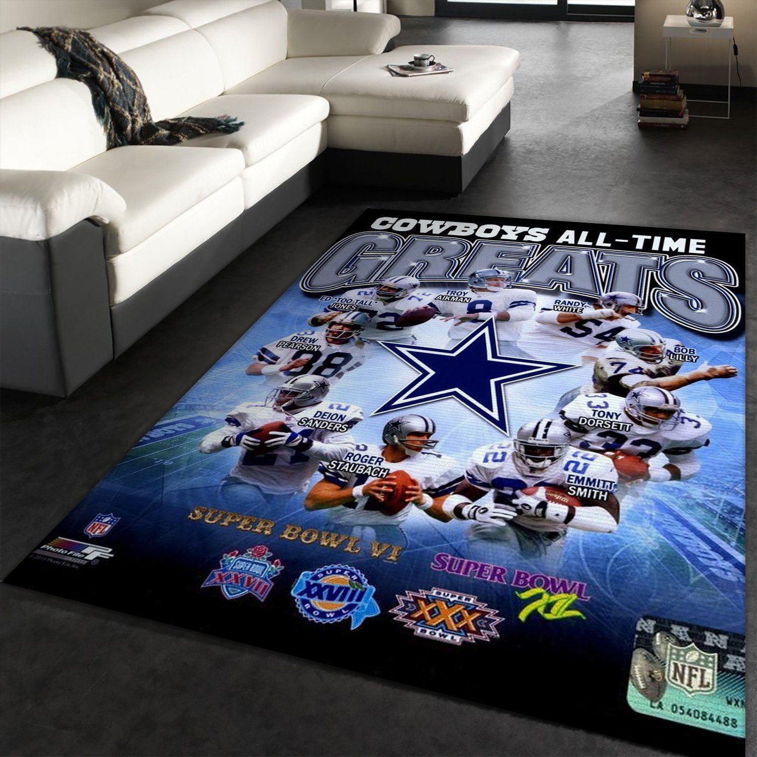 Cowboys All time Creates Dallas Cowboys Area Rug BB221007 Football Floor Decor The US Decor